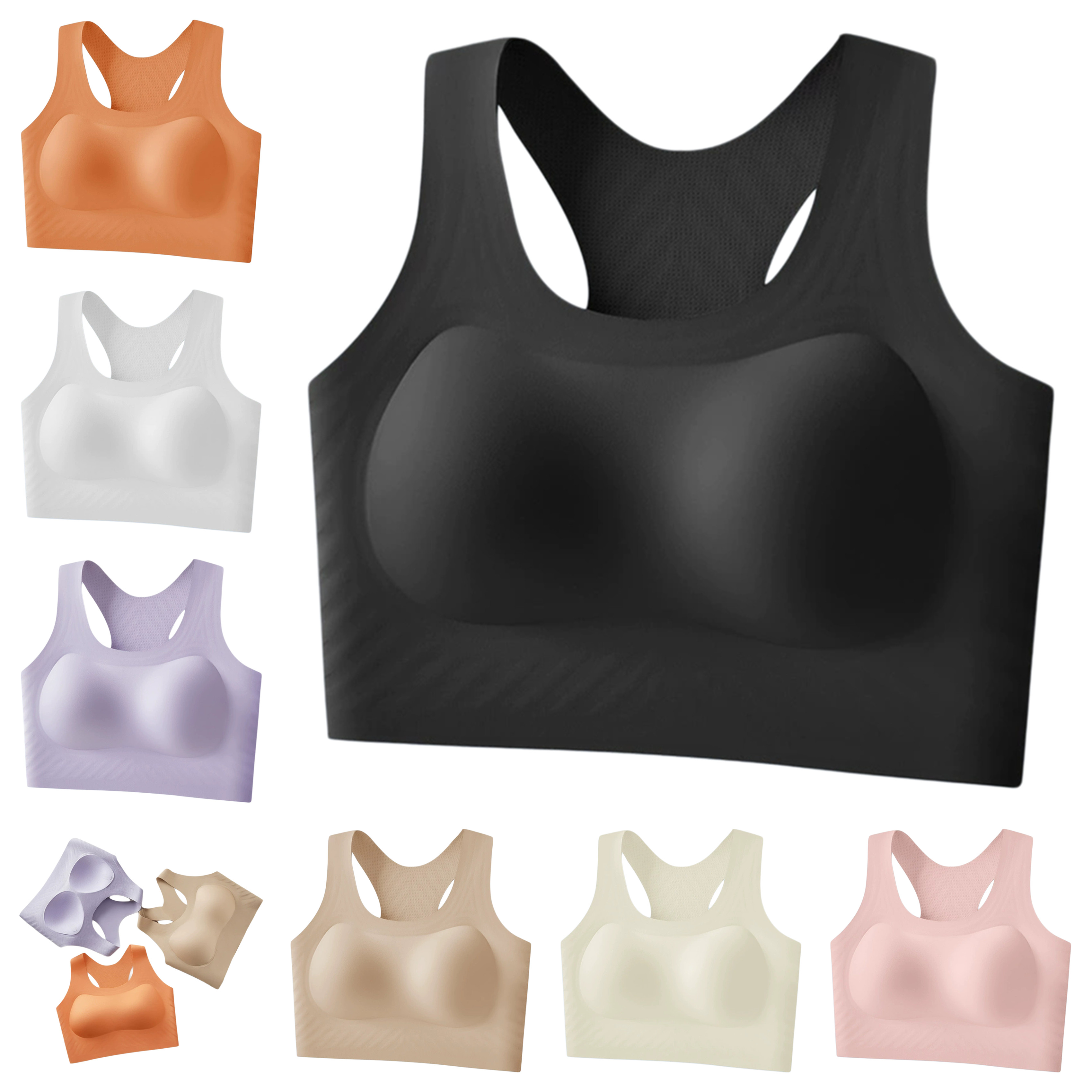 游泳专用内衣大码女士泳衣上衣单件女大胸泡温泉速干内搭背心文胸