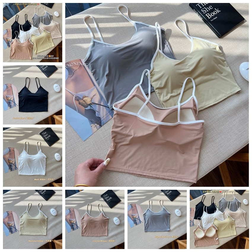 分体吊带游泳衣女无钢圈小胸聚拢美背胸罩一体式固定杯防上滑下垂