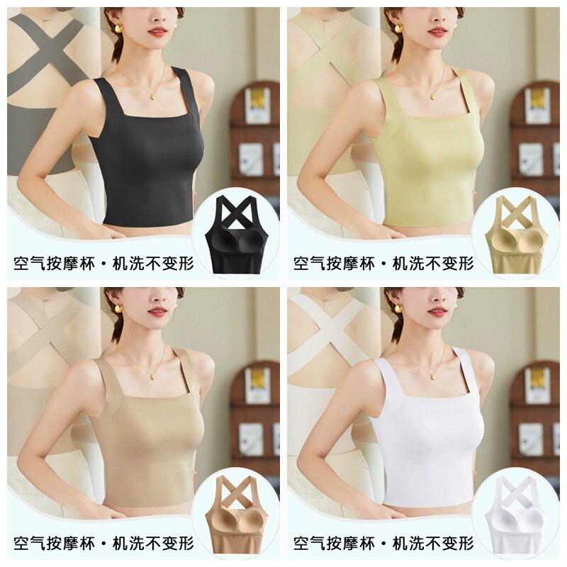 比基尼泳衣上衣单件女小胸内衣性感吊带文胸游泳运动背心分体泳装