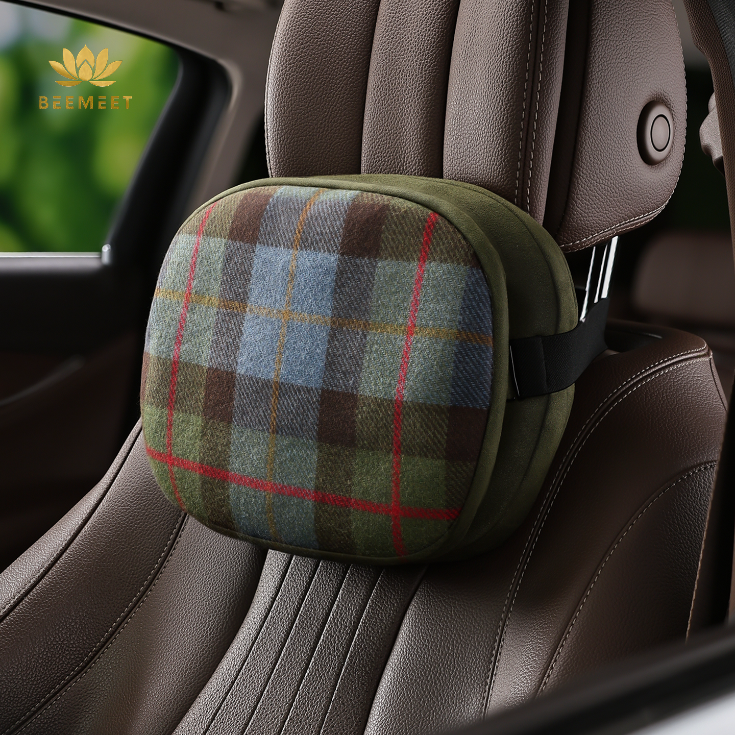 BEEMEET 麋鹿之森 汽车头枕 记忆棉麂皮绒护颈靠枕头车载内饰用品,汽车用品/电子/清洗/改装,头枕,淘宝优惠券,粉丝福利购,淘宝优惠卷