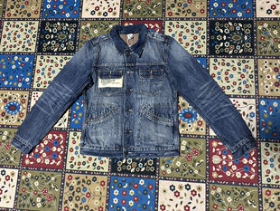 KAPITAL JIN山彦津田双R月桂弯月厚款重水洗修身男女牛仔夹克外套