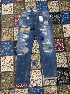 KAPITAL SILM FIT腰果花做旧日系复古男牛仔裤 山彦津田&FDMTD