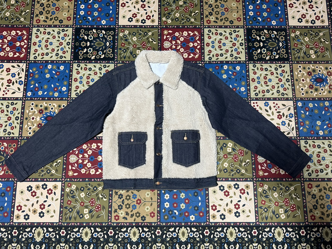 羊羔绒丹宁原牛牛仔夹克