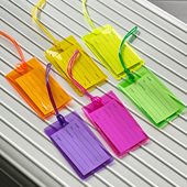 荧光登机行李牌PVC标签吊牌旅行托运防丢失挂牌行李箱飞机牌挂件