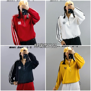 长袖 545冬季 休闲加绒宽松运动卫衣情侣款 广场曳步舞时尚 上衣 新款