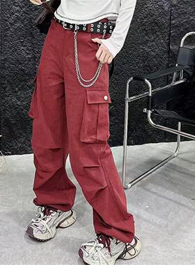 H980广场曳步舞裤秋冬季全棉工装裤现代舞爵士舞运动宽松休闲裤子