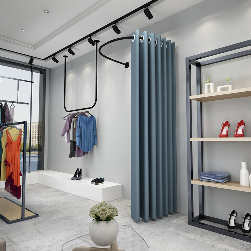 简易试衣间遮挡帘平面墙U型隔断