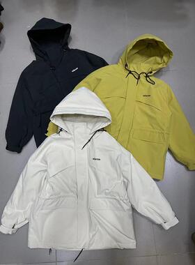 more羽绒服女2024新款连帽宽松显瘦外套冬季加厚白鸭绒保暖冲锋衣