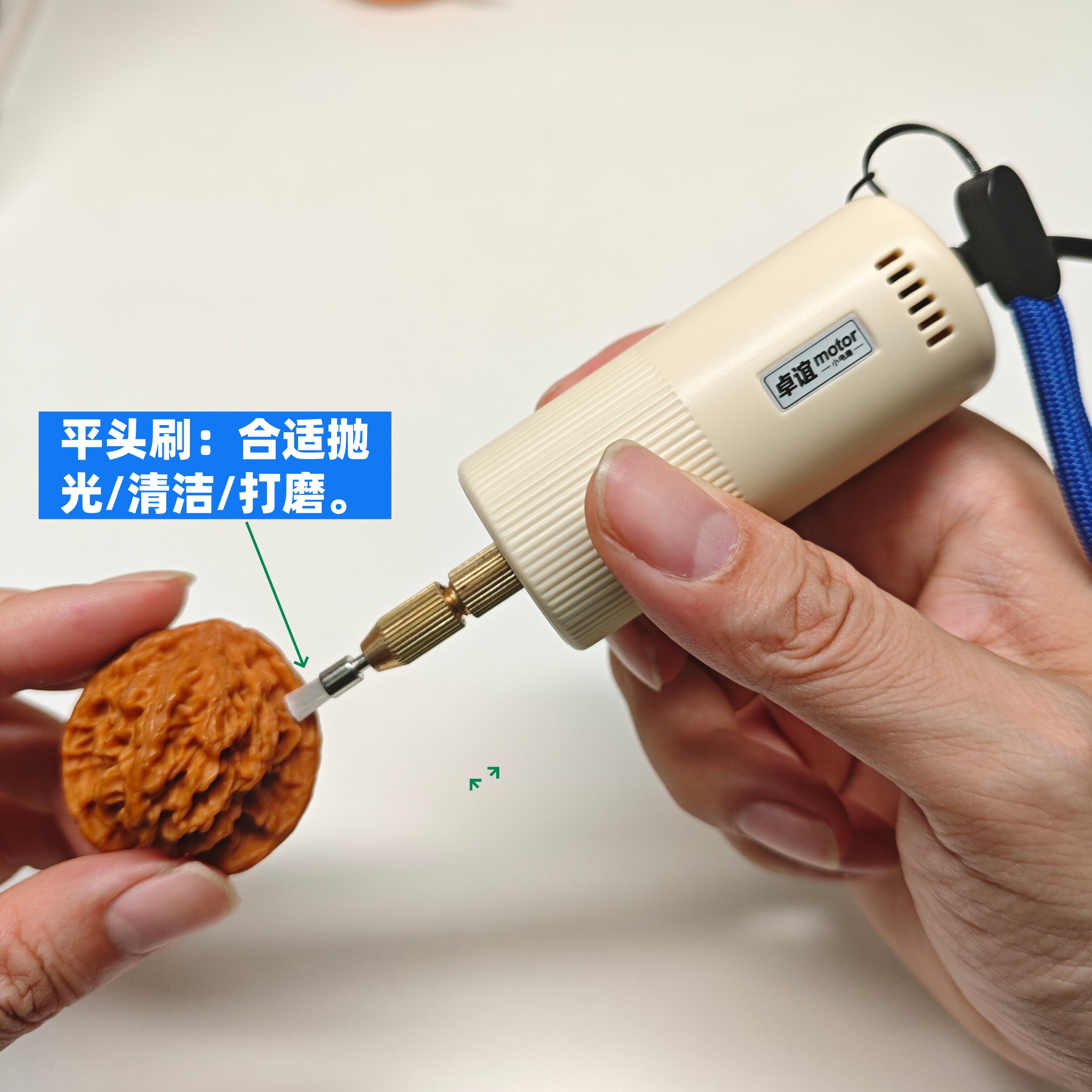 电动文玩刷金刚菩提核桃抛光包浆盘串珠机全自动刷子盘玩神器机器