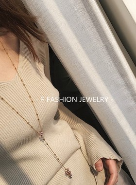 复古金色长款项链