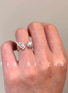 锆石雀翎戒指独特个性小众设计感指环时尚轻奢高级感尾戒