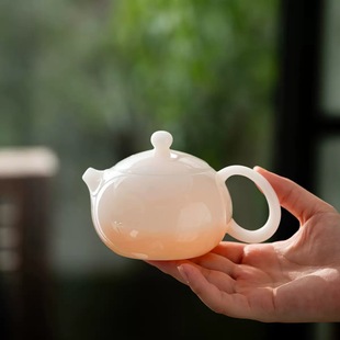 冰种璞玉茶壶德化白瓷西施壶泡茶壶单壶泡茶器家用泡茶壶高档单个