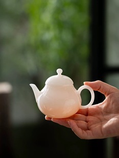 德化璞玉冰种玉瓷茶壶 高档泡茶壶小茶壶单壶功夫茶具家用简约