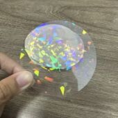 58mm镭射膜吧唧专用徽章膜胸章diy碎玻璃星星吧唧耗材徽章专用膜