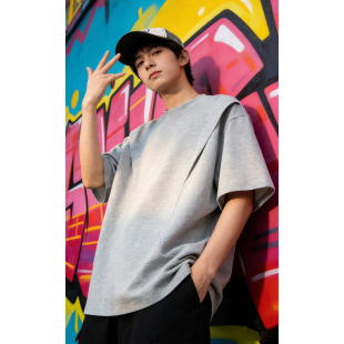 DT2603 T恤 P20 休闲短袖 解构拼接夏季