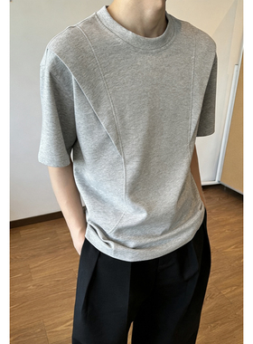 解构男士休闲拼接情侣短袖T恤 DT2603/P20