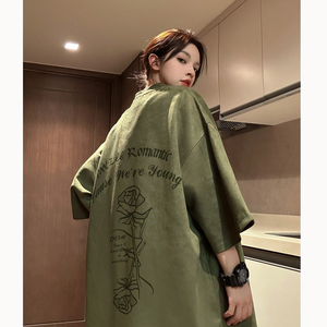 女模 夏季麂皮绒短袖T恤 T334/P25图片