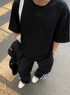 单件包装 220克纯棉黑色短袖T恤 DT2200/特批11