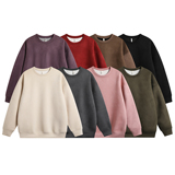 秋季360克麂皮绒纯色圆领卫衣JP002/特批23，男装卫衣，电商C413