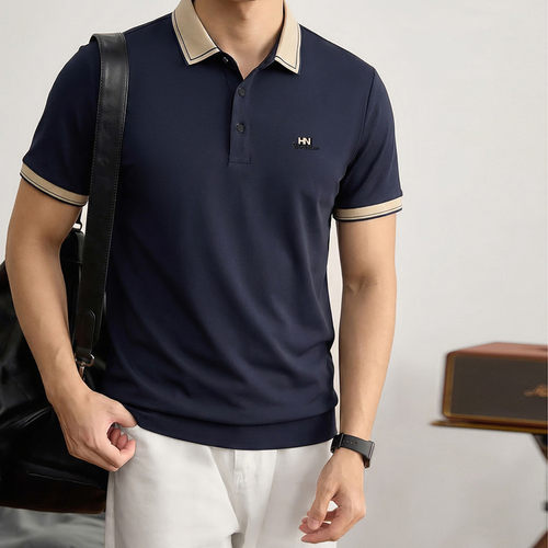 夏季短袖翻领POLO衫男