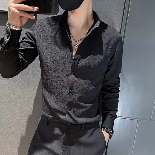 衬衫男长袖高级感痞帅