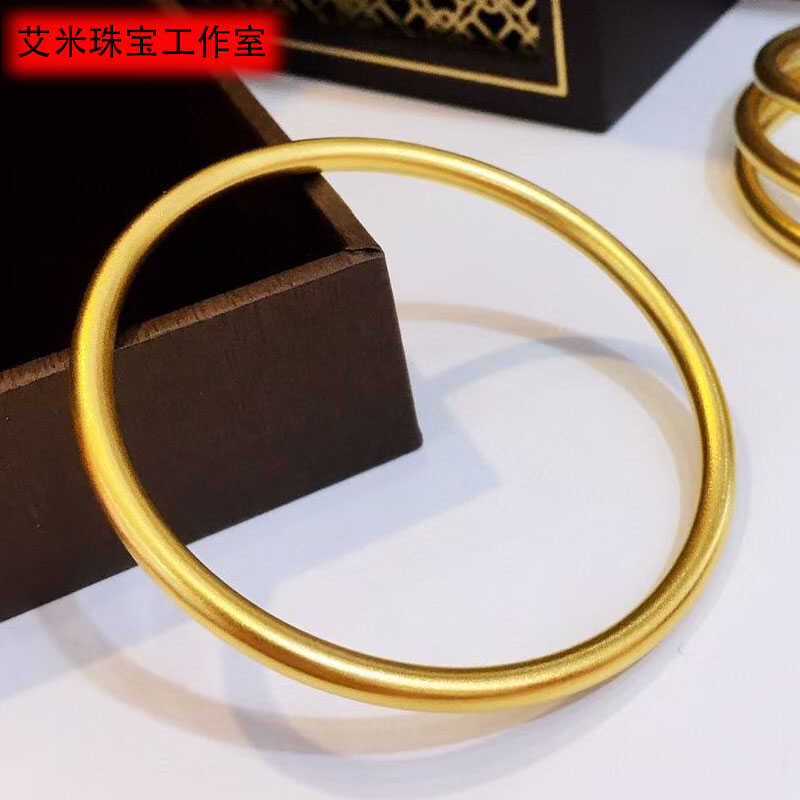 黄金女素圈实心手镯传承婚嫁系列