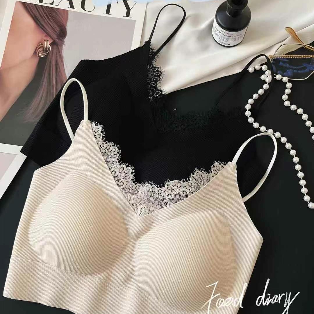 性感蕾丝V领内衣小胸聚拢美背