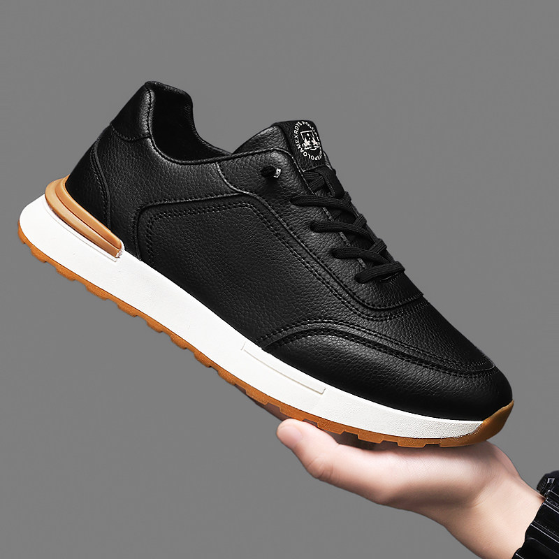 男鞋冬季休闲软底舒适上班通勤公务一脚蹬年轻人增高开车黑色皮鞋,流行男鞋,休闲皮鞋,淘宝优惠券,粉丝福利购,淘宝优惠卷