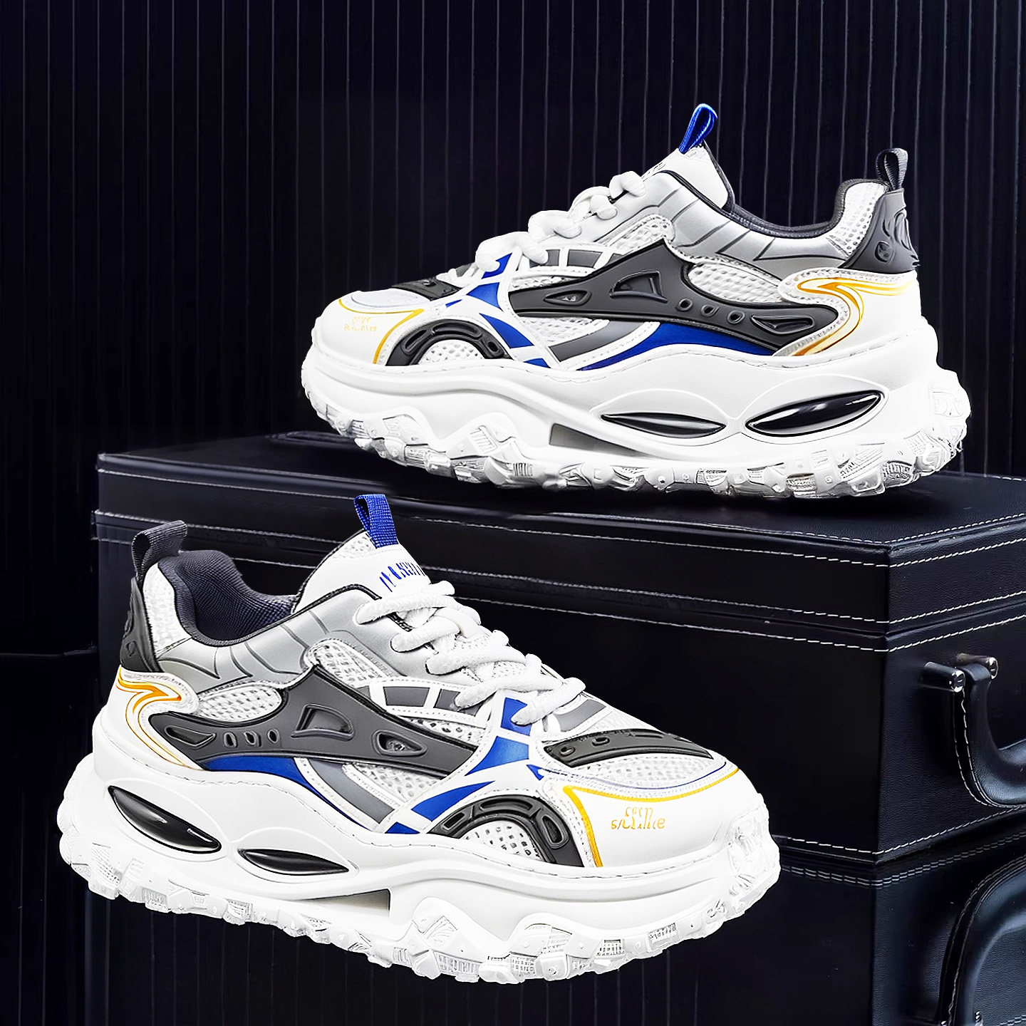 潮牌高级感超火男鞋2023新款春季软底运动休闲气垫白色增高老爹鞋,流行男鞋,老爹鞋,淘宝优惠券,粉丝福利购,淘宝优惠卷