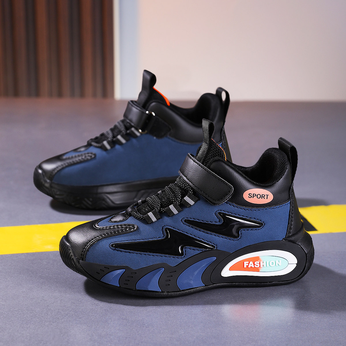 男童童鞋春季2026新款防滑中大童皮面轻便篮球休闲跑步运动老爹鞋,童鞋/婴儿鞋/亲子鞋,运动鞋,淘宝优惠券,粉丝福利购,淘宝优惠卷