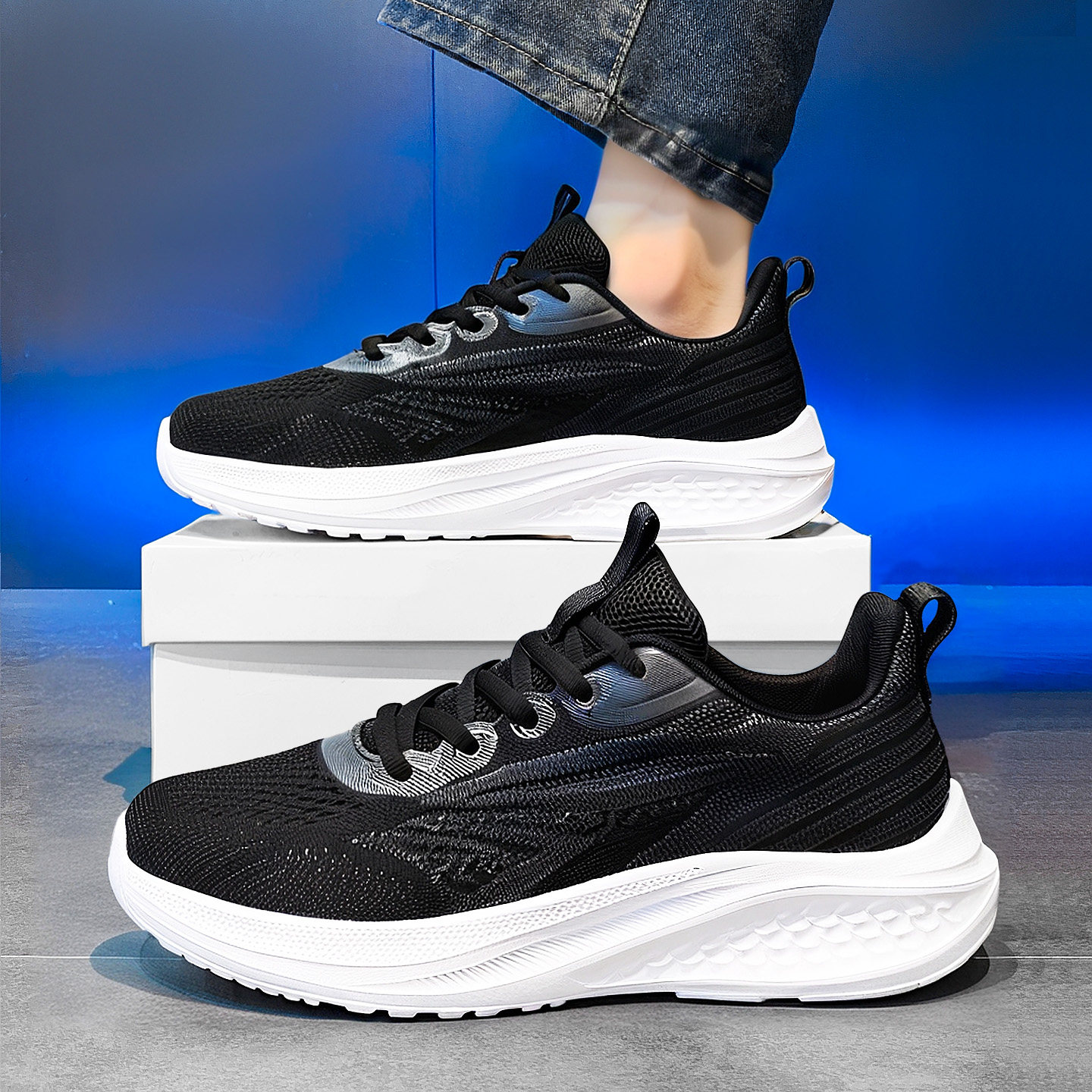 春季男鞋网面飞织运动休闲软底防滑大码45中老年舒适爸爸健步网鞋,流行男鞋,时尚休闲鞋,淘宝优惠券,粉丝福利购,淘宝优惠卷