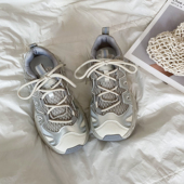 女春季 薄款 透气网面运动鞋 老爹鞋 厚底百搭轻便软底复古休闲跑鞋 潮