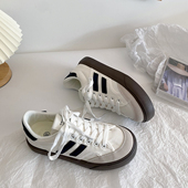 chic小白鞋 韩版 百搭休闲德训鞋 女透气帆布鞋 小众原创复古运动板鞋