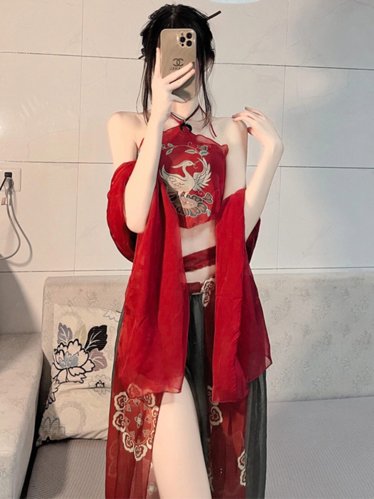 新款小田町JK透情蕾丝睡衣女款性感喵吃鱼大码诱惑