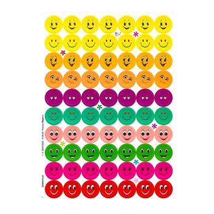 学生夸奖笑脸贴幼儿园表扬微笑表情包贴迷你卡通额头贴画批改作业奖励贴贴纸教师鼓励儿童学习进步粘贴小图案