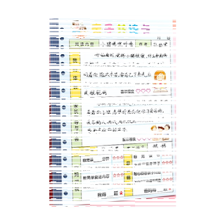 幼儿园亲子共读绘本亲子阅读记录卡小学生一年级家校联系本寓言故事读后感好词好句摘抄家庭课外阅读读书打卡