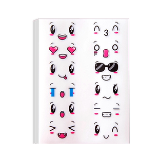 透明小水果笑脸贴纸塑料防水微笑脸贴搞怪贴鸡蛋表情包贴纸手帐装饰标签创意奖励学生搞笑哭脸惊讶脸文具贴画