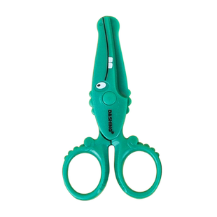 全塑料儿童安全小剪刀手工幼儿园宝宝剪纸刀小学生美术课美工专用圆头不伤手小剪子便携式创意小鳄鱼玩具剪刀