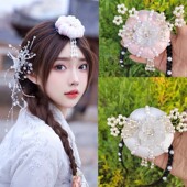 朝鲜服发饰发箍韩服新款 延吉公主发包头饰民族风配饰写真拍照超仙