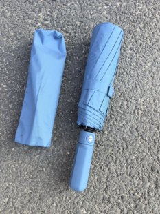 出外贸三折全自动加固防风黑胶折叠伞便携式收纳简约男女晴雨伞