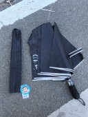 便宜出外贸两折商务绅士高尔夫素色折叠伞便携式 防风大号双人雨伞