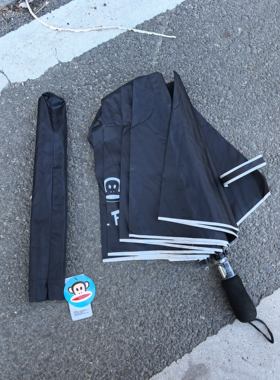 便宜出外贸两折商务绅士高尔夫素色折叠伞便携式防风大号双人雨伞