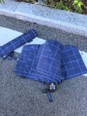 出日系商务绅士格子双人大号115cm 轻量便携收纳伞 男女通知折叠