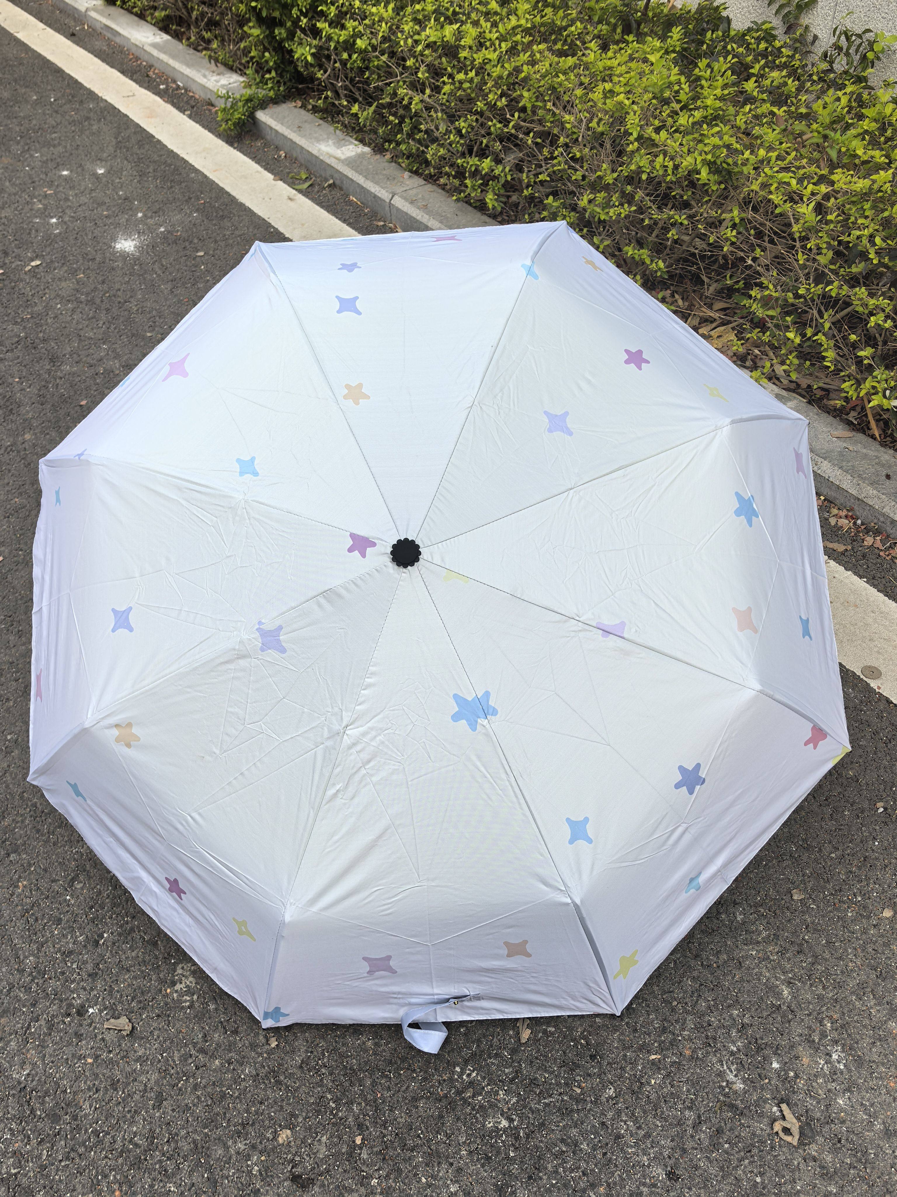 新款小清新全自动雨伞简约晴雨两用遮阳伞防晒防紫外线折叠太阳伞