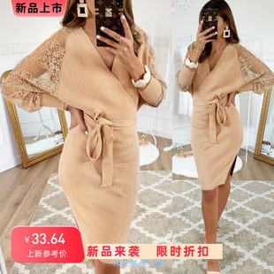 2019Autumn fAshion women long sleeves dress lAdies镂空连衣裙
