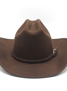 男女骑马帽西部牛仔包边卷檐帽檐礼帽欧美休闲大沿帽 Cowboy Hat