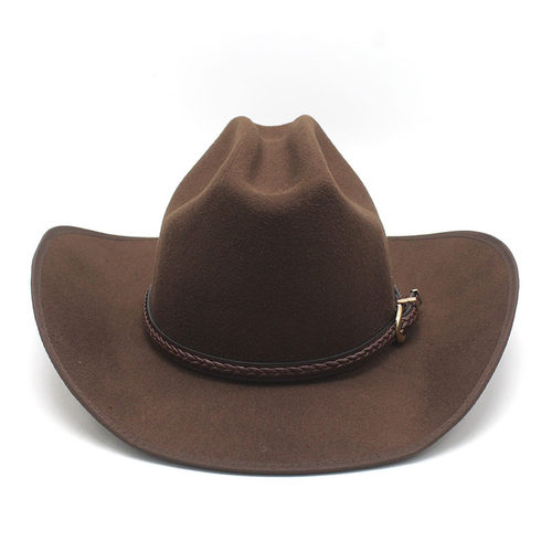 男女骑马帽西部牛仔包边卷檐帽檐礼帽欧美休闲大沿帽 Cowboy Hat