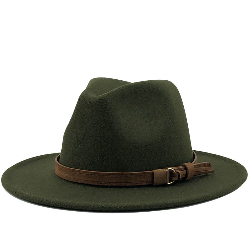 男女大沿帽英伦风爵士帽 Women Men Wool Fedora Ha