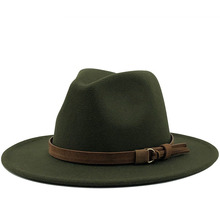 男女大沿帽英伦风爵士帽 Women Men Wool Fedora Hat Jazz Cap