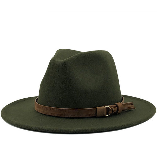 男女大沿帽英伦风爵士帽 Women Men Wool Fedora Hat Jazz Cap